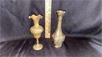 2 Brass Vases