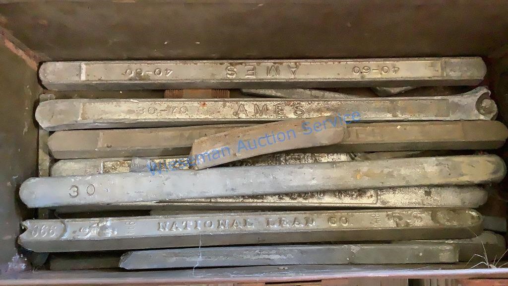 BARS OF MELTING LEAD