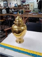 Large brass ginger jar