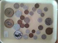 TURNPIKE PENDANT, TOKENS, FOREIGN COINS