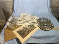 Assorted Placemats, Plant Rollers, Etc