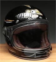 Bell Bullitt Black Helmet Custom Pinstriping XS