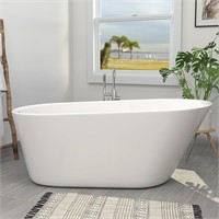 Mokleba 65 Acrylic Bathtub  Glossy White