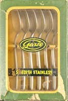 Six Vintage Gense Stainless Steel Demitasse Spoons