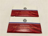 Two 1987 United States Mint Proof Sets