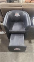 COORS LIGHT BARREL CHAIR W/ HIDEAWAY OTTOMAN