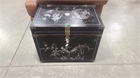 ASIAN THEMED TEA CHEST 23.5" X 16" X 20"