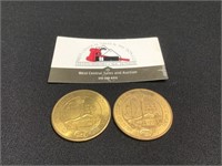 Two 1962 One Dollar Token Seattle Space Needle