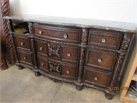 Marble Top Ornate Dresser - (Matches Lot 6)