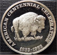 1983 Centennial / Bison 1 Troy oz. Silver Round
