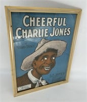 Cheerful Charlie Jones Framed Walt Sheet Music Bla