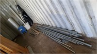 Qty of Conduit, Roll of Plastic, Foil Insulation,