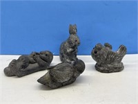 4 Wolf Original Molded Sculptures