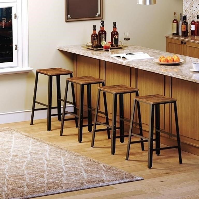 Hoobro Bar Stools, Set Of 2 Bar Chairs, Kitchen