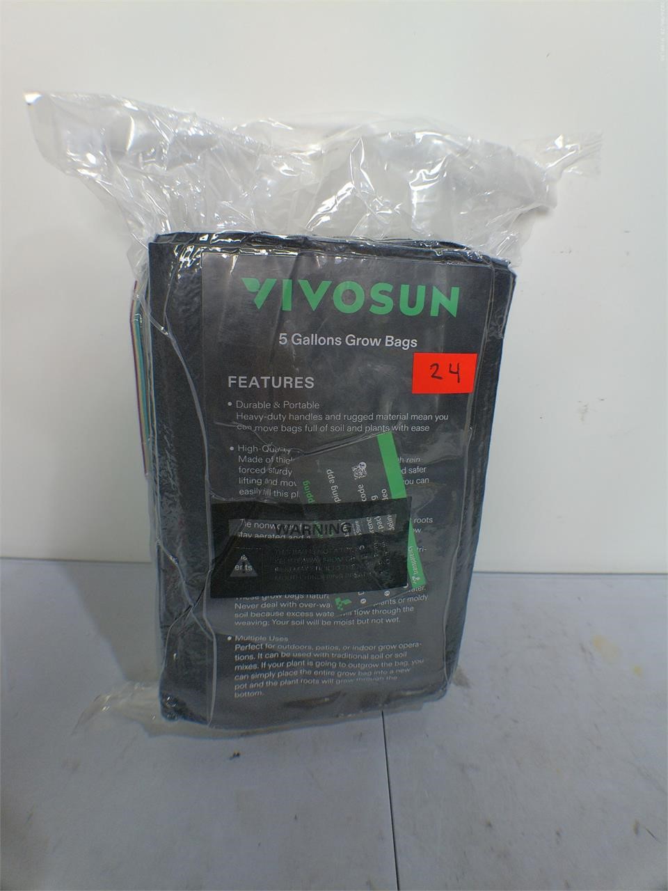 VivoSun 5pk of 5 Gallon Grow Bags