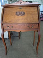 Antique writing desk(with key) 28" x 13" x 45"H