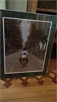 Framed Art Photograph - Father & Son on Bike