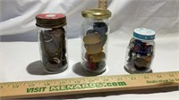 Beads, Buttons in Jars