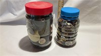 2 Containers of Buttons