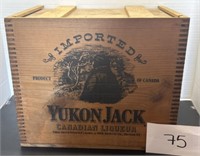 Vintage Wooden Yukon Jack Crate 14x10x12