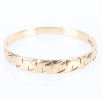 14K YELLOW GOLD LADIES PATTERNED RING