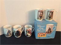 Five Norman Rockwell Inspired Mugs