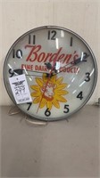 299. Bordens Fine Dairy Products Clock