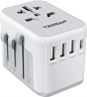 TESSAN World Travel Plug Adapter with 4 USB Ports
