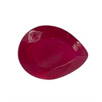 Genuine 9.70ct Pear Cut Red Beryl Gemstone
