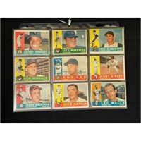 (54) 1960 Topps Baseball Cards With Stars/hof/