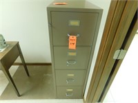 Lot 179  (4) Drawer Fire Prof File Cabinet.