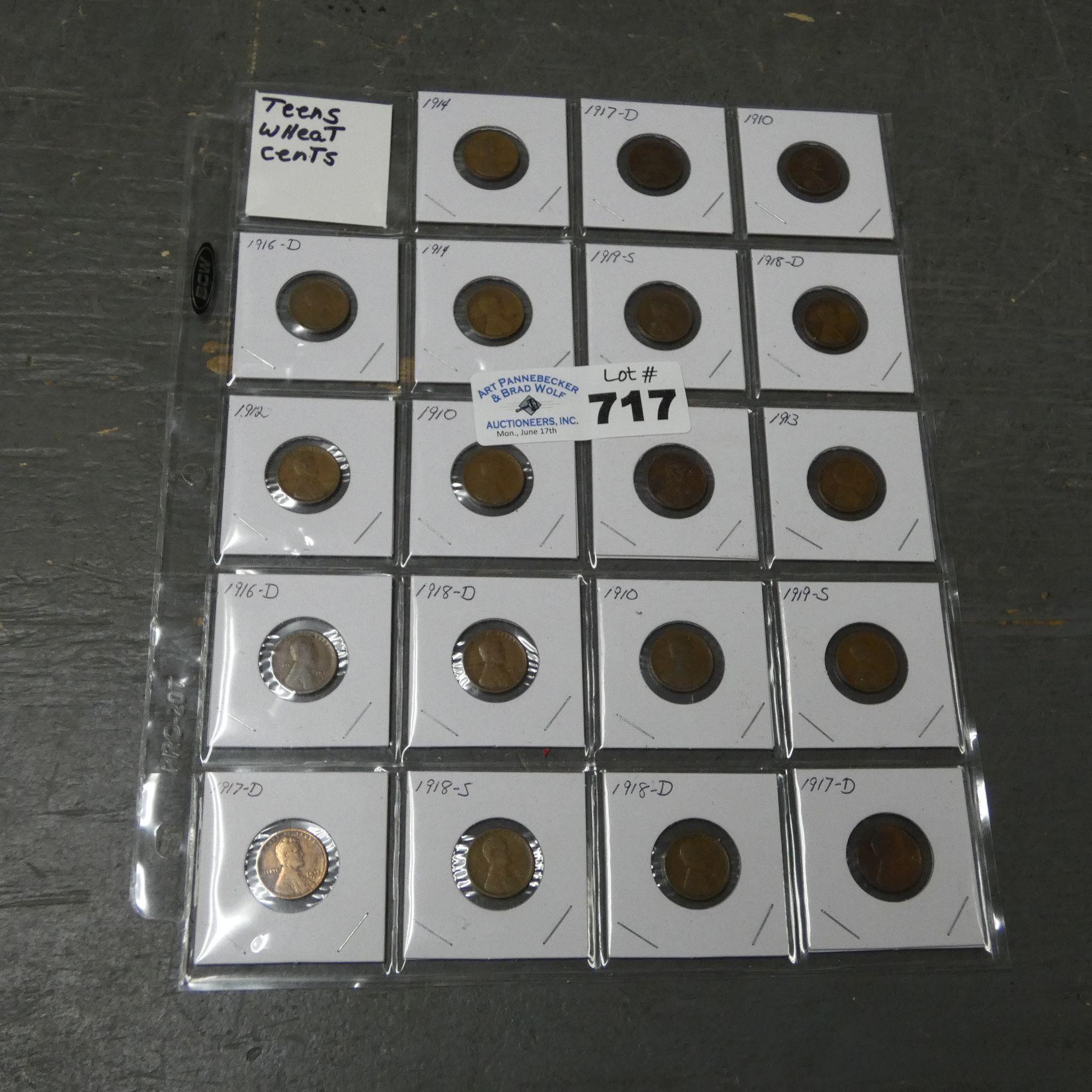 (19) Lincoln Wheat Cents from Teens