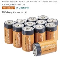 MSRP $20 12 Pack D Batteries