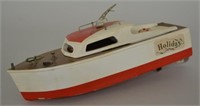 Vintage Battery Operated Wooden Model Boat