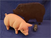Pig Decor - Iron, Ceramic & Metal