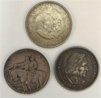 (3) Silver Commemorative Half Dollars