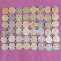 48 Wheat Back Pennies 1916-1956