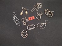 Hoop Sterling silver earring lot 31 grams