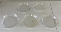Pyrex Glass Pie Plate Lot of 5
