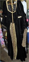 Black & Gold Renaissance Dress Size M