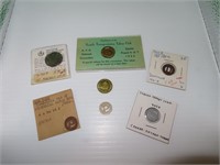 7 Vintage (Bus - Ferry & other) Fare Tokens