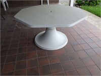 Vintage Hexagon Fiber Glass outdoor Table