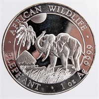 Coin 1 Ounce African Wildlife .999 Fine Silver