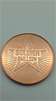 "Soldier Bullion" 1 Ounce Copper Round