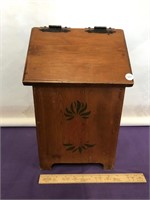 Cute Little Wooden Hinged Lid Potato Bin