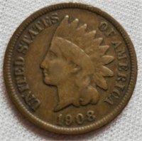 1908-S Indian Head Cent Visible Liberty