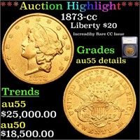 ***Auction Highlight*** 1873-cc Gold Liberty Doubl