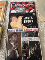 Chubby Checker and James Brown albums