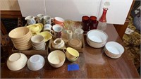 Vintage kitchen- glass/stoneware,