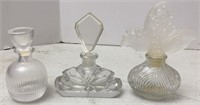 5 inch crystal & glass perfume bottles